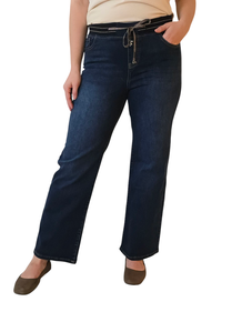 HØSTNYTT!! VID BUKSE FRA ZAC & ZOE MED STRIKK OG SNØRING I LIVET. GOD STRETCH OG PASSFORM. DENIM