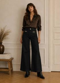 HØSTNYTT!! WIDE LEG MODELL FRA ZAC & ZOE MED FINE DETALJER. GOD STRETCH OG PASSFORM. SORT